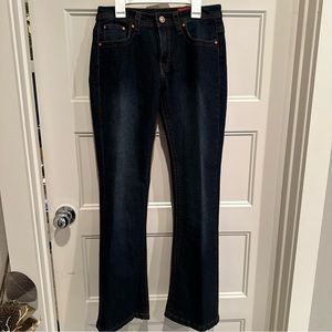 V Cristina Size 4 Blue Jeans With Embellished Gold Studded Back Pockets